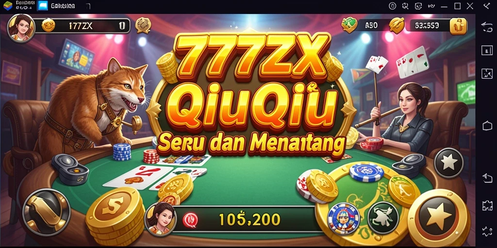 Gameplay QiuQiu yang seru dan interaktif dalam 777ZX.