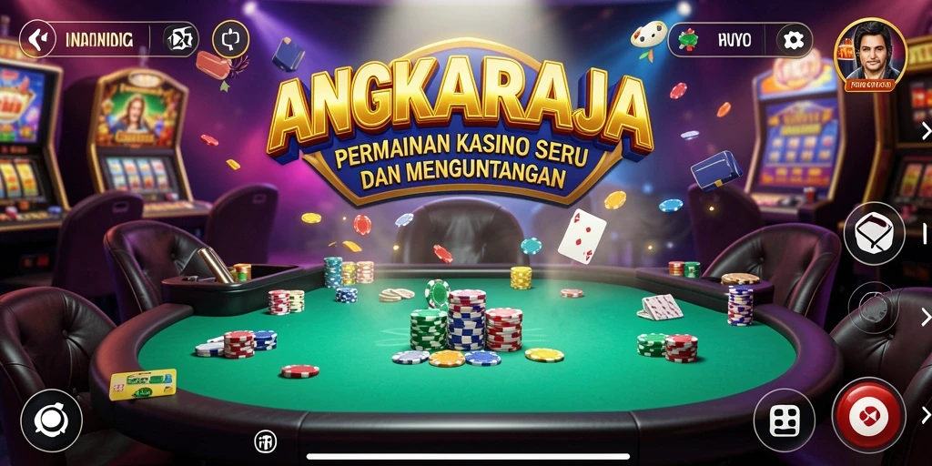 Screenshot utama ANGKARAJA menampilkan gameplay kasino yang mendebarkan dan grafis yang memukau.