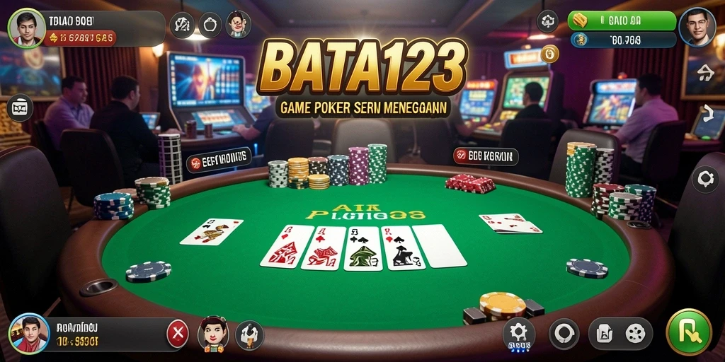Tampilan gameplay BATA123 yang menegangkan dan mengasyikkan dalam permainan Poker.