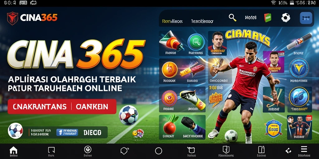 Tampilan aplikasi CINA365 yang menarik dengan berbagai opsi taruhan.