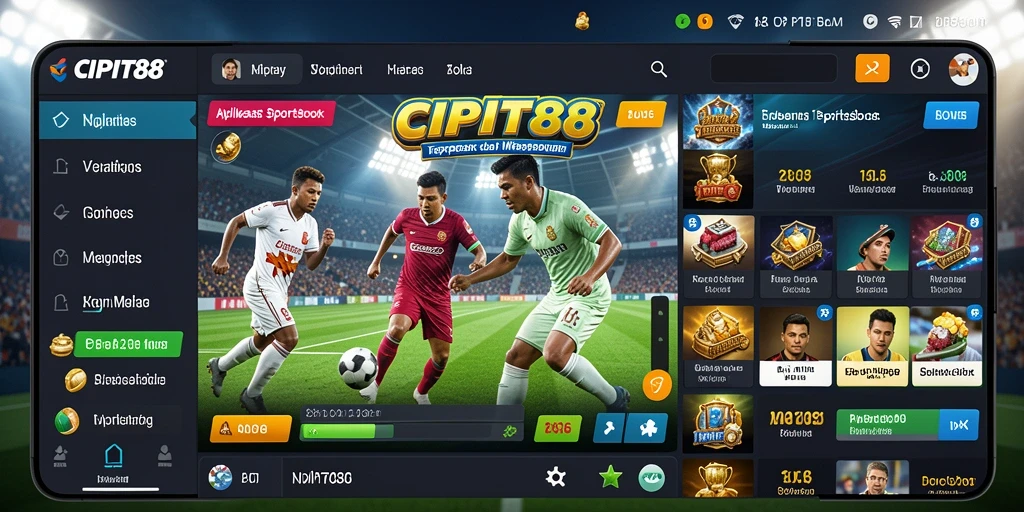 Screenshot utama CIPIT88 menampilkan taruhan olahraga yang menarik dan interaktif.