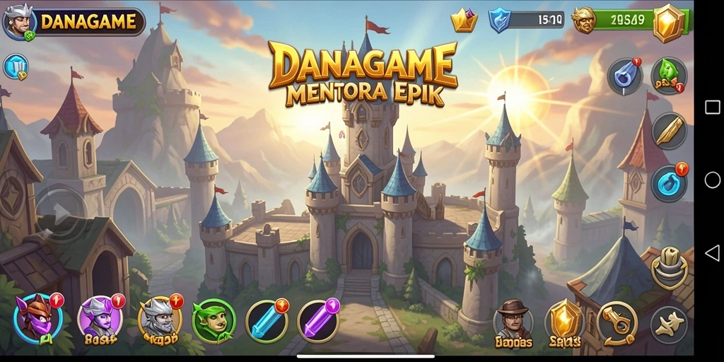 Screenshot gameplay DANAGAME menampilkan strategimu dalam aksi Tower Defense.