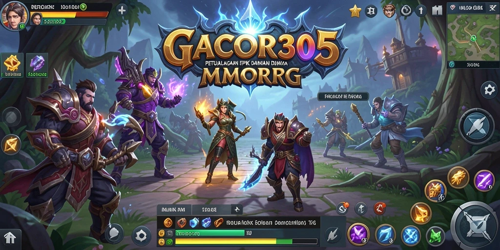 Tampilan gameplay epik di dunia fantastis GACOR305.