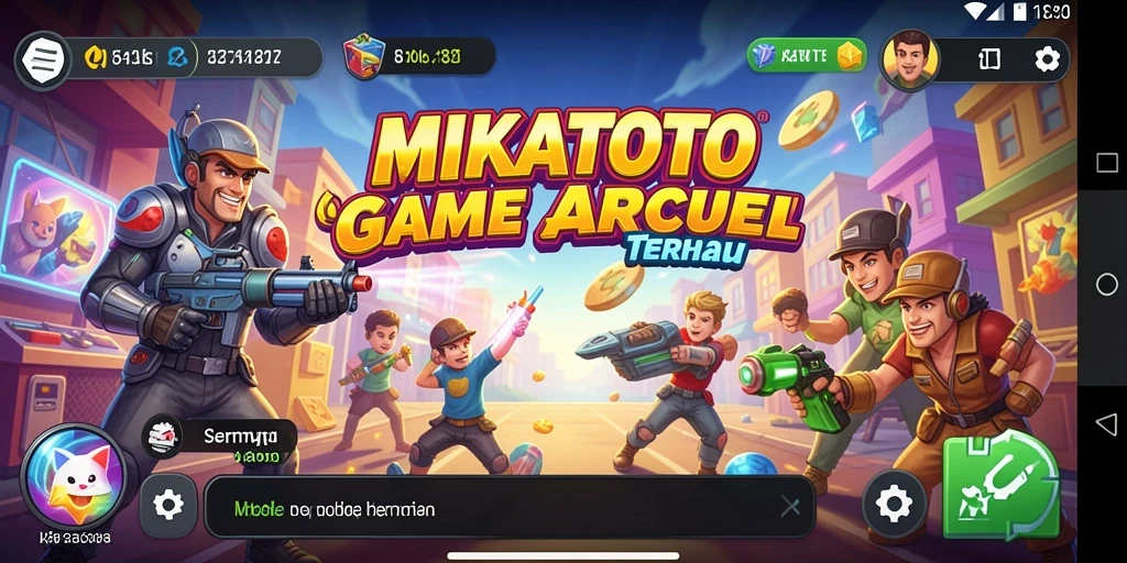 Screenshot gameplay MIKATOTO menunjukkan karakter lucu dan rintangan menantang.