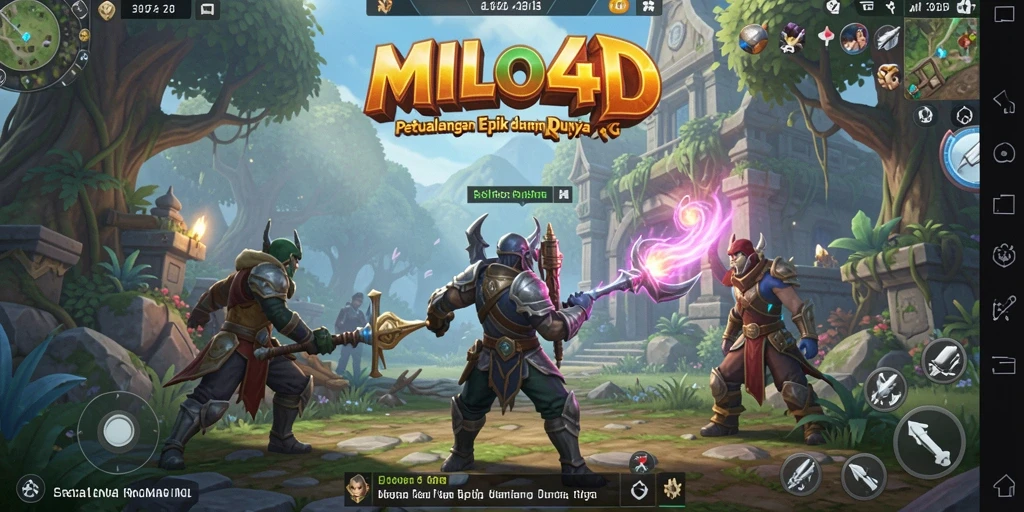 Tangkapan layar menunjukkan aksi seru dalam game RPG MILO4D.