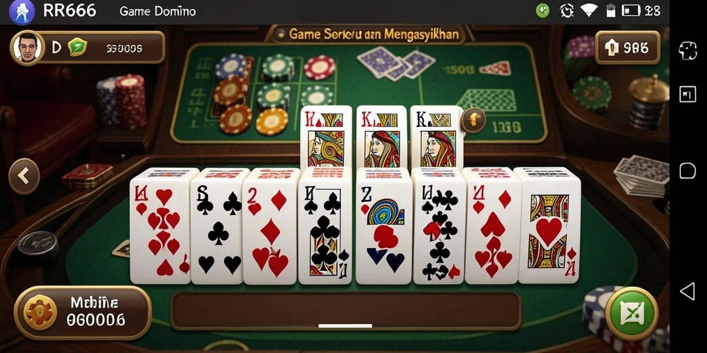 Tampilan gameplay RR666 yang menarik dan seru dalam permainan Domino.