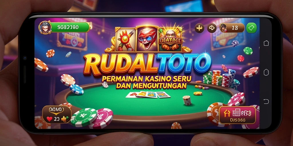 Tampilan seru gameplay Kasino di RUDALTOTO yang penuh warna.